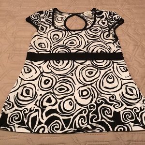 MKM black and white blouse.